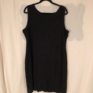 Ronni Nicole Black Knit Eyelet Dress